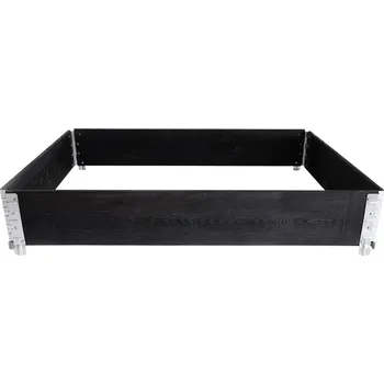 paleta Paletový nástavec ECO, dřevo, 120 × 80 × 19,5 cm, černý R-1200X0800X195X15-1-4-BK-GBH