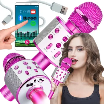 Mikrofon Mikrofon Eddcom USB AUX NA KARTU NAROZENINOVÁ PÁRTY Den dětí