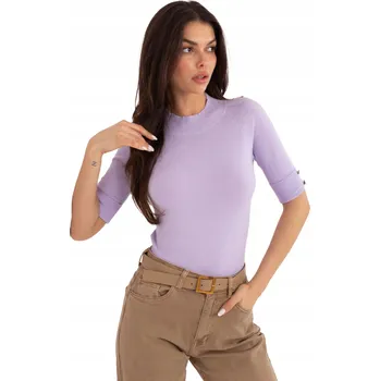 Dámský svetr Klasický dámský svetr s krátkým rukávem a rolákem