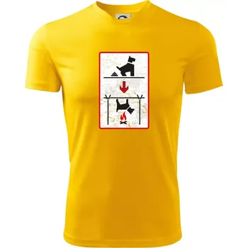 Chlapecké tričko Tričko pro odpůrce sraní na chodníku - Dětské triko sportovní (dresovina) - 158 cm/12 let ( Žlutá )