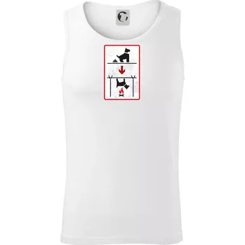 Pánské termoprádlo Tričko pro odpůrce sraní na chodníku - Tílko pánské Core - XL ( Bílá )