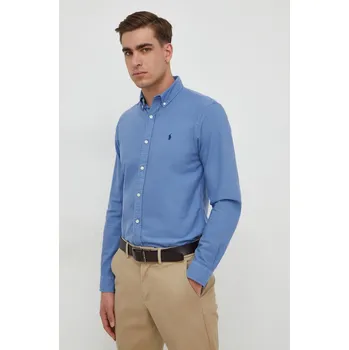 Pánská košile Bavlněná košile Polo Ralph Lauren 710723610 modrá 55X, vel. XL