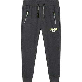 Dětská móda ZATEPLENÉ TEPLÁKY PRO KLUKY NOVINKA Barva: Tmavě šedá, Velikost: 152/158