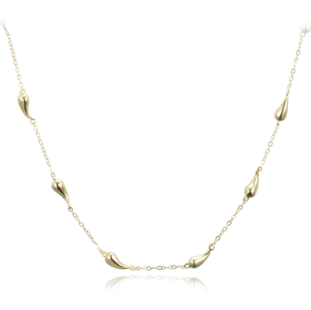 Řetízek Moonlit Náhrdelník se stříbrnými kapkami – minimalistický design pozlacený