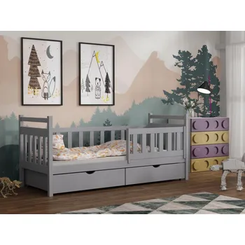 Dětská postel Dětská postel s úložným prostorem Natalia Barva dřeva: Šedá, Rozměry: 80x180