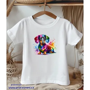 Chlapecké tričko Trička s potiskem Tričko s potiskem, dětské, JEZEVČÍK s flitry v barvách, 1 ks Velikost: 5/6 let Beagle