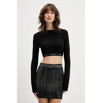 Pánské tričko Tričko s dlouhým rukávem Guess Jeans W5BZ09.KBBU1 černá 99X, vel. L