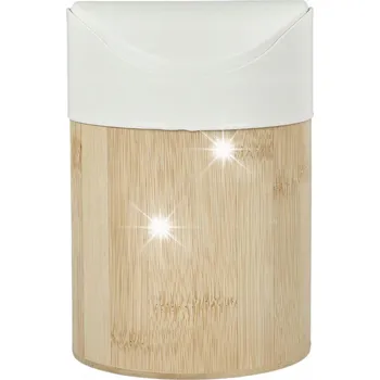 Odpadkový koš Mini odpadkový koš bambus/bílý