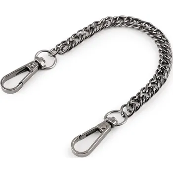 Řetízek / ucho na kabelku s karabinou délka 21,5 cm Varianta: 3 nikl černý, Balení: 1 ks