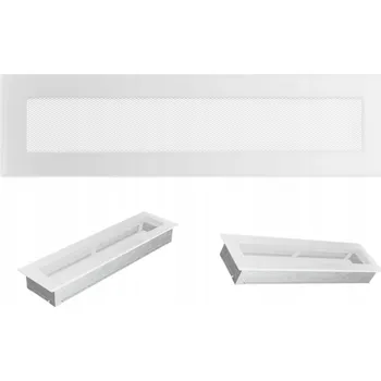 Větrací mřížka Krbová mřížka Kratki 42B 11x42 cm bílá