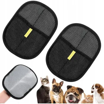 Kosmetika pro psa RUKAVICE pro sběr chlupů z oblečení, koberců a nábytku – VÝKONNÁ, odstraňuje chlupy, VELKÁ