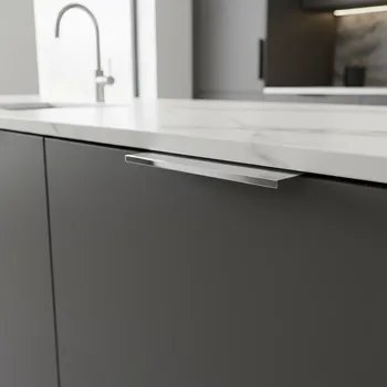 Nábytkové kování Interex Úchytka na hranu RIOS / Lesklý chrom 160 mm