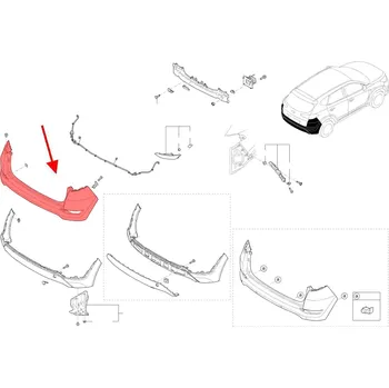 Nárazník APmotos Zadní horní nárazník HYUNDAI TUCSON III 2015-2018 PŘED FACELIFTEM 86611D7000