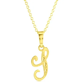 Náhrdelník GEMMAX "" Zlatý řetízek s písmenem S – zlatý šperk ryzosti 585/1000 v Dárkovém balení s Certifikátem GUSYN-56951-12491