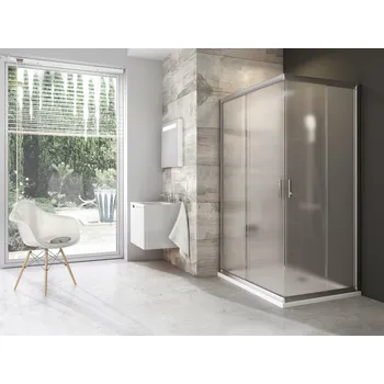 RAVAK Sprchový kout Ravak Blix BLRV2K/BLRV2K 100x120 rohový, satin/grape 1XVA0U00ZG;1XVG0U00ZG