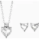 Ocelová souprava srdce Swarovski Crystal Miranda