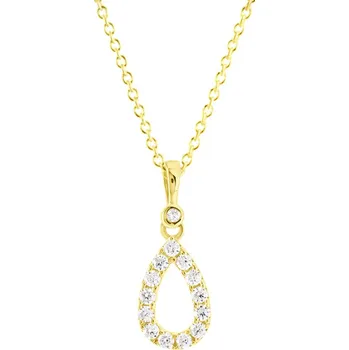 Náhrdelník GEMMAX "" Zlatý řetízek s přívěskem Kapka – zlatý šperk ryzosti 585/1000 v Dárkovém balení s Certifikátem GLSYB-10891-12491