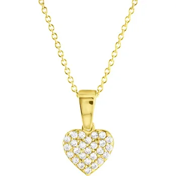 Náhrdelník GEMMAX "" Zlatý řetízek se srdíčkem – zlatý šperk ryzosti 585/1000 v Dárkovém balení s Certifikátem GLSYB-33431-12491