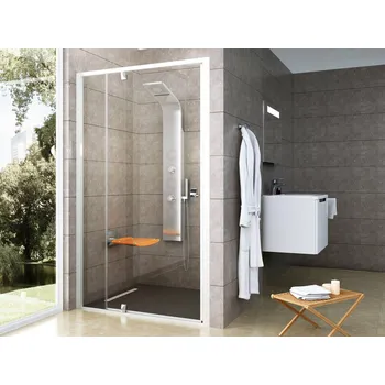 RAVAK Sprchový kout Ravak Pivot PDOP2/PPS 110x80 rohový, bílá/chrom/transparent 03GD0100Z1;90G40100Z1