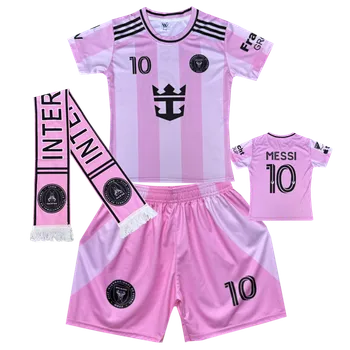 Fotbal Numberoplus Premium dětský fotbalový dres + Fotbalová šála Inter Miami CF 30790 - King Messi 10 Velikost: 10-let (vel.134)