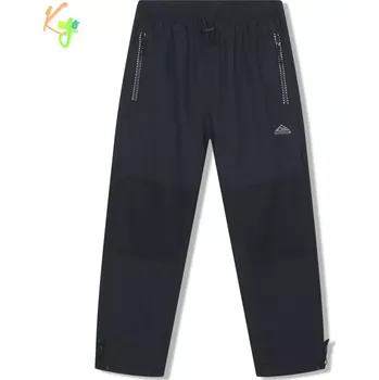 Dětské zateplené kalhoty KUGO DK8506 tm.šedé + černá kolena vel.164