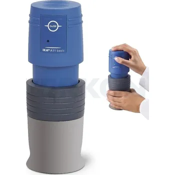 Plastová mlecí nádobka A11.4 s nerezovou vložkou, objem 250 ml (nevhodná pro chlazení vzorku pomocí N<SUB>2</SUB>, použitelná pouze s dvojitým nožem A11.6), k produktu: Mlýnek analytický IKA A 11 basic