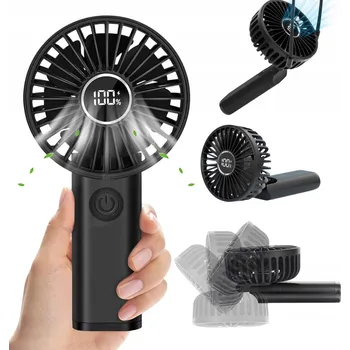 Domácí ventilátor Mini ventilátor do ruky, černý