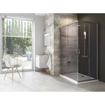 RAVAK Sprchový kout Ravak Blix BLRV2K/BLRV2K 110x110 rohový, satin/transparent 1XVD0U00Z1;1XVD0U00Z1