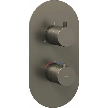 Vodovodní baterie RAVAK Baterie Ravak Espirit ES 067.00 podomítková, termostatická 3-cestná, bez tělesa, grafit, X070326 X070326