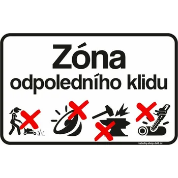 Informační tabulka Tabulka / cedulka - Zóna odpoledního klidu