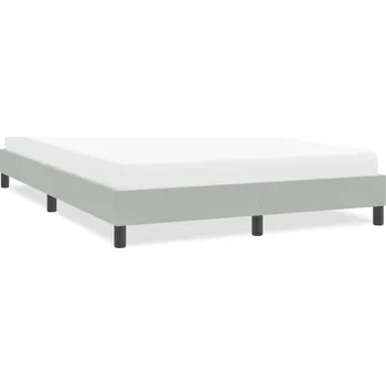 vidaXL Rám postele bez matrace světle šedý 160x220 cm samet