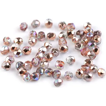 Korálek Skleněné korálky broušené ohňovky 3 mm