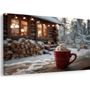 Obraz Dovido Obraz vánoční pohoda před chatou