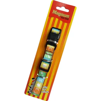 Vodítko pro psa Obojek pro psy žlutý 20mm x 35-55cm