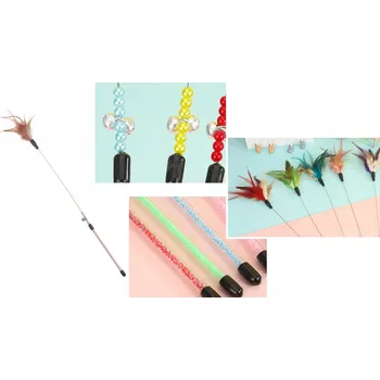 Hračka pro kočku Prut pro kočky ZooLandia HRAČKA PRO KOČKY PÍRKO NA DRÁTKU