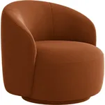 Micadoni Terakotově oranžové otočné křeslo Letizia