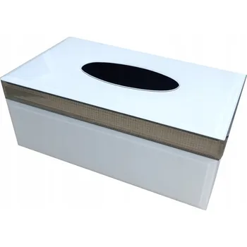Zásobník na papírové ručníky Zásobník na hygienické ubrousky krabička na ubrousky skleněný glamour 26x15x10,5 cm