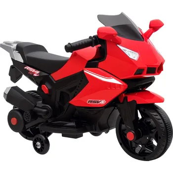 Dětské elektrovozidlo Elektrická motorka pro děti, klakson, světlomety, hudební funkce, 2,5 km/h, červená