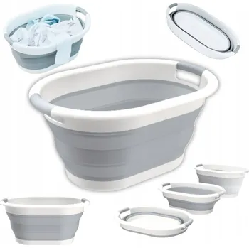 Koš na prádlo Koš na prádlo Azaris 25 l bílý, šedý