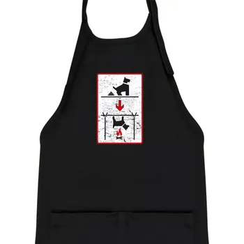 Kuchyňská zástěra Tričko pro odpůrce sraní na chodníku - Dětská zástěra na vaření - Univerzální velikost ( Černá )