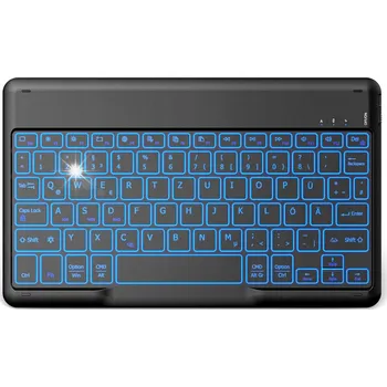 Klávesnice Bezdrátová Bluetooth klávesnice pro PC/ IOS/ Android/ Mac OS QWERTY Černá