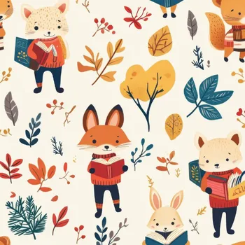 Počesaná teplákovina Takoy 300g knižní kamarádi