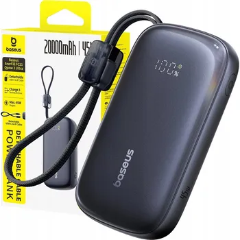 Powerbanka RYCHLÁ POWERBANKA BASEUS 20000 mAh 45W USB-C USB-A KABEL USB-C LIGHTNING