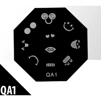 Šablona destička na nehty se vzory pro stamping QA1