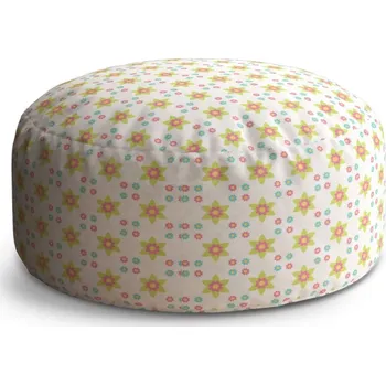 Taburet Sablio Taburet Circle Barevné kytičky: 38x48 cm