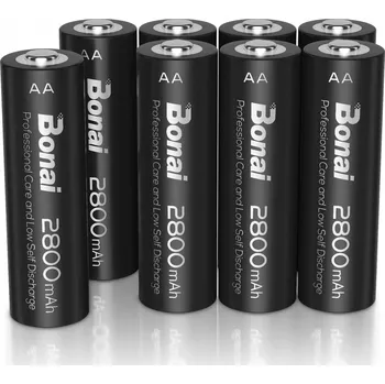 Článková baterie Ni-MH AA baterie 2800 mAh, 1200 cyklů, 8 ks