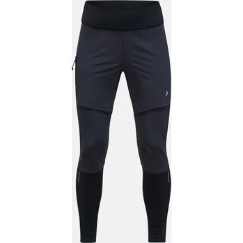 Dámské legíny LEGÍNY PEAK PERFORMANCE W WINDBLOCK STRETCH PANTS BLACK/GREY MELANGE