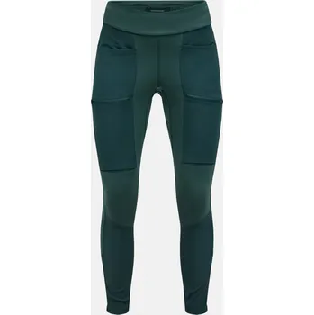 Dámské legíny LEGÍNY PEAK PERFORMANCE W VISLIGHT TRACK TIGHTS SCARAB GREEN/BLACK