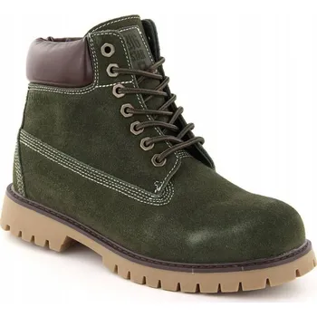 Dámská obuv Zelené pánské kožené semišové trapery Big Star velikost 43