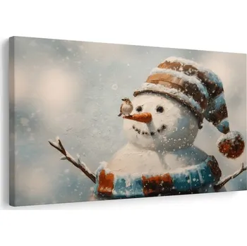 Vánoční dekorace Dovido Vánoční obraz radostivý sněhulák